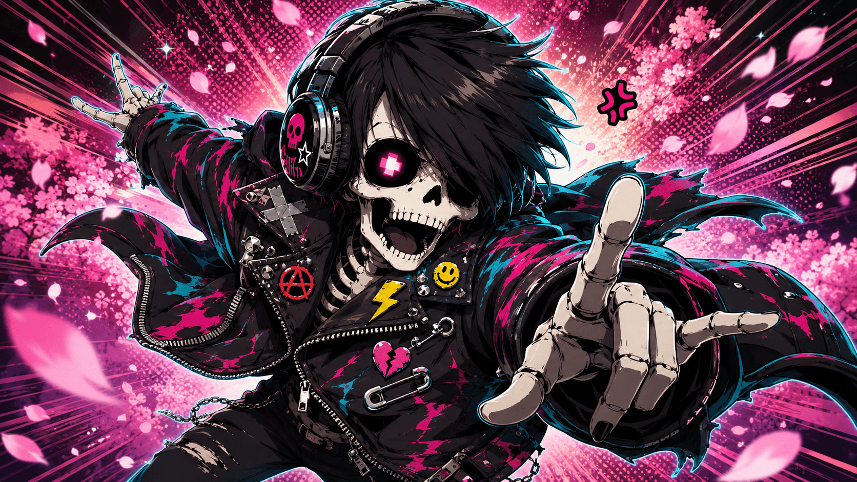 Anime channel banner — Kid Ghost in dramatic shonen-OP anime style